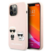 Karl Lagerfeld KLHMP13LSSKCI iPhone 13 Pro / 13 6,1" hardcase jasnoróżowy/light pink Silicone Ikonik Karl & Choupette Magsafe