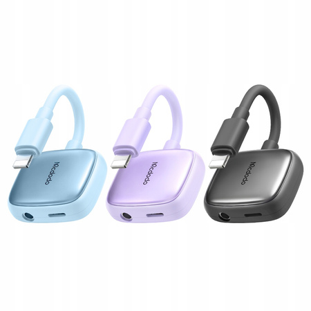 MCDODO PRZEJŚCIÓWKA ADAPTER LIGHTNING MINI JACK 3,5MM KABEL DO IPHONE 13 14