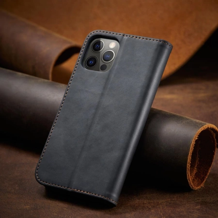 HURTEL MAGNETIC CASE ETUI DO IPHONE 12 PRO MAX PORTFEL NA KARTY Z PODSTAWKĄ
