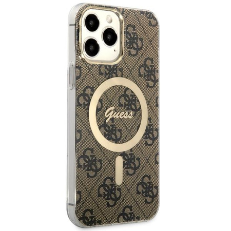 Etui Guess GUHMP13XH4STW na iPhone 13 Pro Max 6.7" - brązowe 4G MagSafe