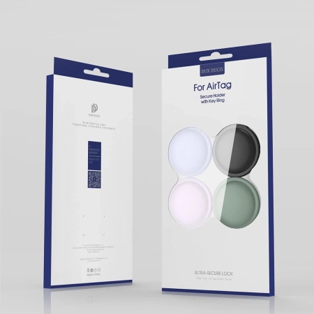 DUX DUCIS ZESTAW 4X SILIKONOWE ETUI BRELOK CASE DO APPLE AIRTAG ZAWIESZKA