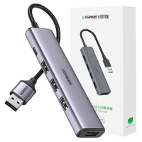 UGREEN HUB USB 4X 3.0 DO PC KOMPUTERA LAPTOPA Z PORTAMI SZYBKIEGO ŁADOWANIA