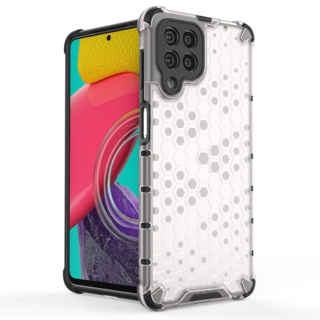 HURTEL HONEYCOMB ETUI POKROWIEC DO SAMSUNG GALAXY M53 5G Z ŻELOWĄ RAMKĄ