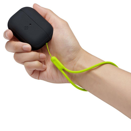 SPIGEN SILICONE FIT STRAP APPLE AIRPODS PRO 1 / 2 BLACK/PHANTOM GREEN
