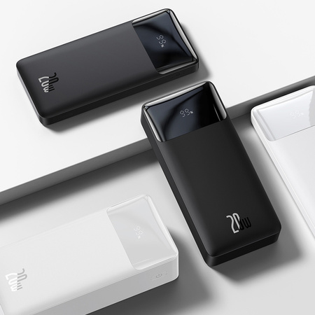 Baseus Bipow powerbank z szybkim ładowaniem 30000mAh 20W czarny (Overseas Edition) + kabel USB-A - Micro USB 0.25m czarny (PPBD050401)