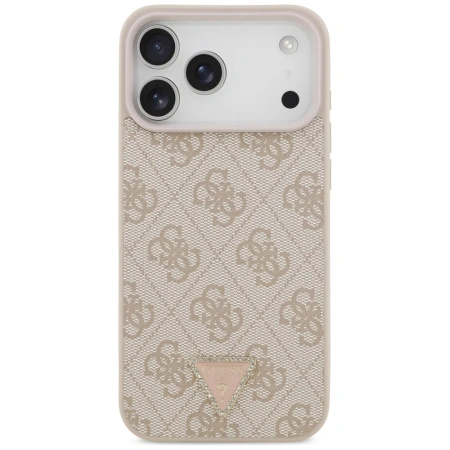 GUESS ETUI LEATHER 4G TRIANGLE STRASS DO MAGSAFE IPHONE 17 PRO MAX