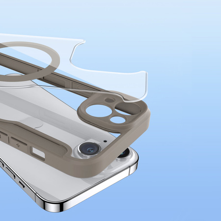 Dux Ducis Skin X Pro etui iPhone 14 magnetyczny pokrowiec MagSafe z klapką beżowy