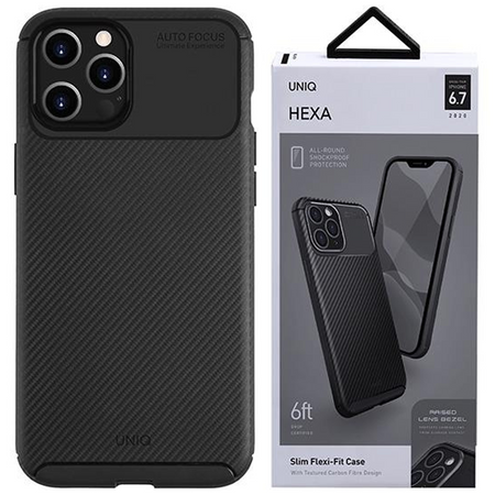 UNIQ etui Hexa iPhone 12 Pro Max 6,7" czarny/midnight black