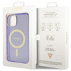 Etui Guess GUHMP14MHCMCGU na iPhone 14 Plus 6.7" purpurowy/purple hardcase Glitter Gold MagSafe