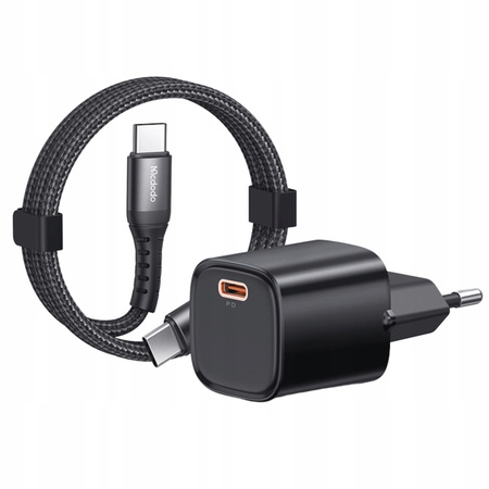 MCDODO SZYBKA ŁADOWARKA SIECIOWA ZASILACZ USB TYP C 30W + KABEL USB-C 1M