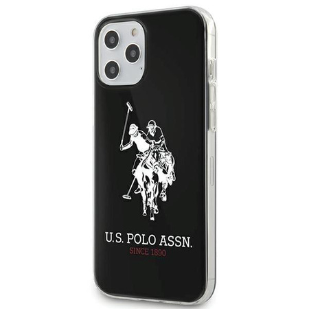 Etui U.S. Polo Assn. Shiny Big Logo na iPhone 12 Pro Max - czarne