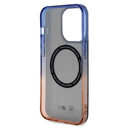 Etui BMW Gradient Bumper MagSafe na iPhone 15 Pro Max - szare