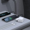 Ładowarka sieciowa Dudao A28PCEU PD 45W GaN 2xUSB-C z kablem USB-C - biała