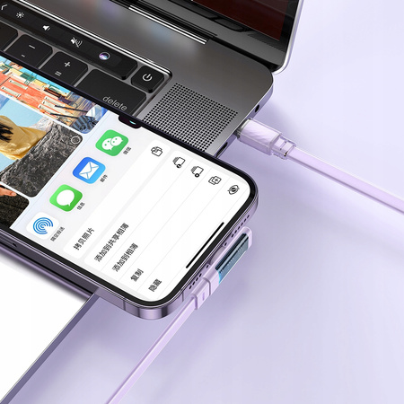 Mcdodo USB-C for iPhone High Speed Angled Cable 36W 1.2M Purple