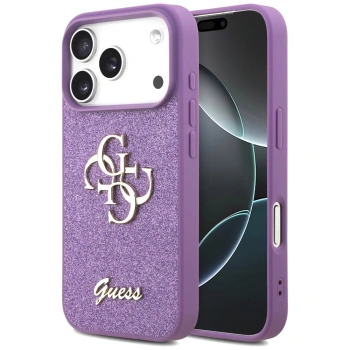 GUESS ETUI FIXED GLITTER BIG 4G DO IPHONE 17 PRO POKROWIEC WYSOKIEJ