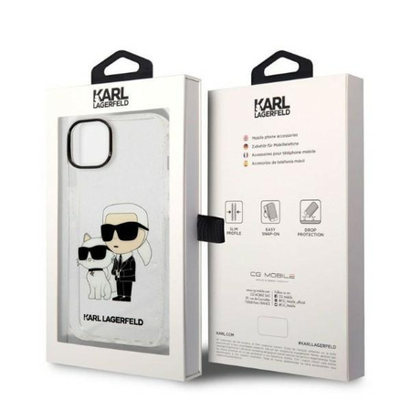 Karl Lagerfeld KLHCP14MHNKCTGT iPhone 14 Plus 6,7" transparent hardcase Gliter Karl&Choupette