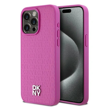 DKNY ETUI HARDCASE DO IPHONE 15 PRO MAX 6.7 DO MAGSAFE SKÓRA MONOGRAM LOGO