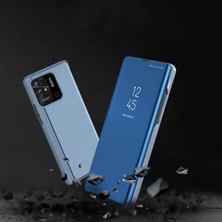 HURTEL CLEAR VIEW CASE ETUI DO XIAOMI REDMI 10C Z KLAPKĄ OCHRONĄ EKRANU
