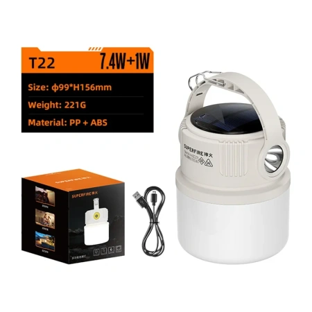 Lampka kempingowa SUPERFIRE T22