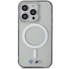 Etui BMW Silver Ring MagSafe na iPhone 15 Pro - przezroczyste