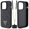 Guess GUHCP15SP4TDSCPK iPhone 15 6.1" czarny/black hardcase Crossbody 4G Metal Logo