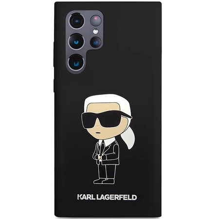 Etui Karl Lagerfeld Silicone Ikonik na Samsung Galaxy S24 Ultra - czarne