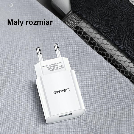 USAMS ŁADOWARKA 1XUSB DO LIGHTNING FAST CHARGING DO IPHONE 11 12 13 14 2,1A