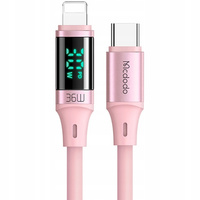 MCDODO USB-C LIGHTNING 36W 2M DISPLAY CABLE FOR IPHONE 13 14 PINK