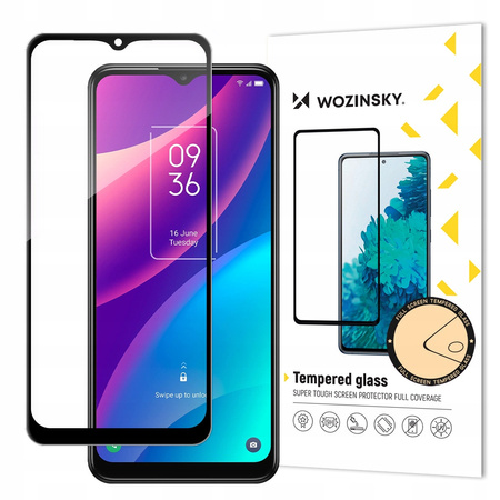 WOZINSKY SZKŁO HARTOWANE FULL GLUE DO TCL 30 SE CASE FRIENDLY Z RAMKĄ EKRAN
