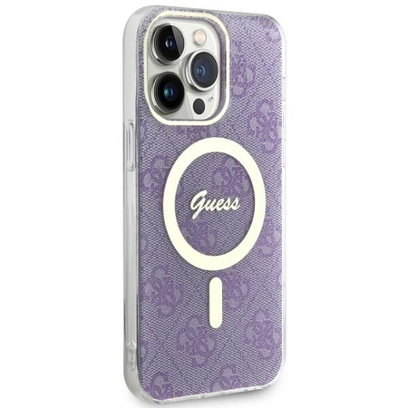 Etui Guess GUHMP14XH4STU na iPhone 14 Pro Max 6.7" purpurowy/purple hardcase 4G MagSafe