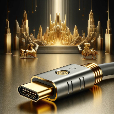 CO2 KABEL DISPLAYPORT HDMI 2.1 PRZEWÓD DP - HDMI FHD 240HZ 8K 60HZ HDR 3M