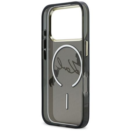 Etui Karl Lagerfeld IML Choupettes Karl  Script Logo MagSafe do iPhone 17 Pro Max czarny