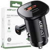 Acefast ładowarka samochodowa 38W USB Typ C / USB, PPS, Power Delivery, Quick Charge 3.0, AFC, FCP czarny (B1 black)