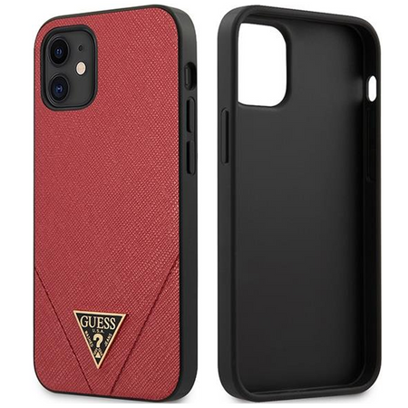 Guess GUHCP12SVSATMLRE iPhone 12 mini 5,4" czerwony/red hardcase Saffiano