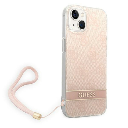 Guess GUOHCP14MH4STP iPhone 14 Plus 6,7" różowy/pink hardcase 4G Print Strap