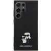 Etui Karl Lagerfeld Saffiano Karl&Choupette Metal Pin na Samsung Galaxy S24 Ultra - czarne