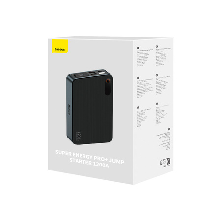 Powerbank Jump Starter do samochodu 1200A Baseus Super Energy Pro+ - czarny