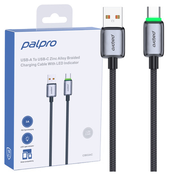 PALPRO KABEL USB-A USB-C SZYBKIE ŁADOWANIE DO TELEFONU USB TYP C 3A 1M
