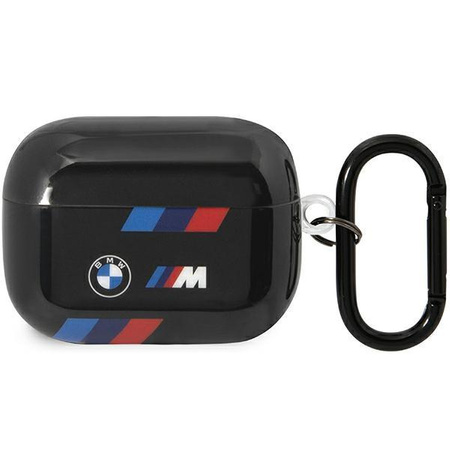 Etui BMW BMAP222SOTK na AirPods Pro 2 gen cover - czarne Tricolor Stripes