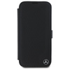 MERCEDES POKROWIEC DO IPHONE 16 6,1 BOOKCASE Z OCHRONĄ SKÓRZANY I DREWNIANY