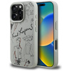 Etui Karl Lagerfeld Grained Pattern &    Logo MagSafe do iPhone 16 Pro Max szary