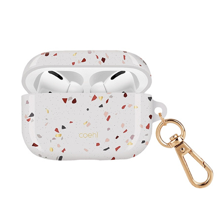 UNIQ ETUI COEHL TERAZZO DO AIRPODS PROBIAŁE OCHRONA W CODZIENNYCH WARUNKACH