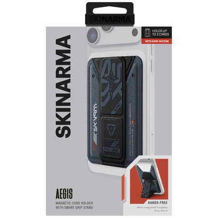 Portfel Skinarma Kado Aegis Magnetic     Cardholder Grip Stand granatowy