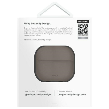 UNIQ etui Lyden DS AirPods 4 szary/flint grey