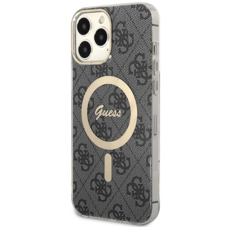 Etui Guess GUHMP13XH4STK na iPhone 13 Pro Max 6.7" - czarne 4G MagSafe