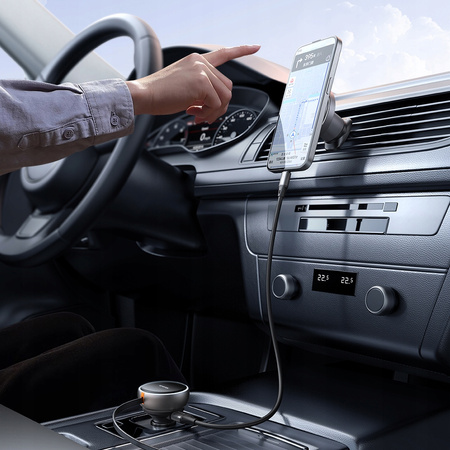 MCDODO MOCNA SZYBKA ŁADOWARKA SAMOCHODOWA 3X USB USB-C PD 80W LED KABEL 1M