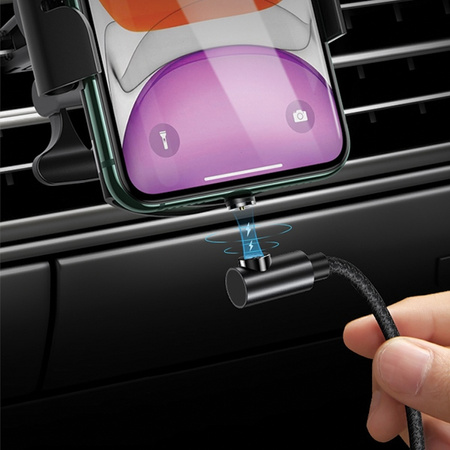 USAMS KABEL USB-A DO LIGHTNING 1M KĄTOWY MAGNETYCZNY DO TELEFONÓW APPLE