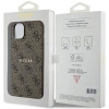 Etui Guess 4G Collection Leather Metal Logo MagSafe na iPhone 14 / 15 / 13 - brązowe