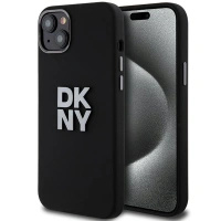 DKNY CASE HARDCASE LIQUID SILICONE DO IPHONE 15 14 13 Z METALOWYM LOGO
