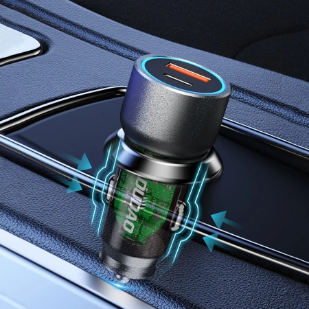 DUDAO ŁADOWARKA SAMOCHODOWA 30W DO USB-A USB-C DO TELEFONÓW IPHONE 12 13 14